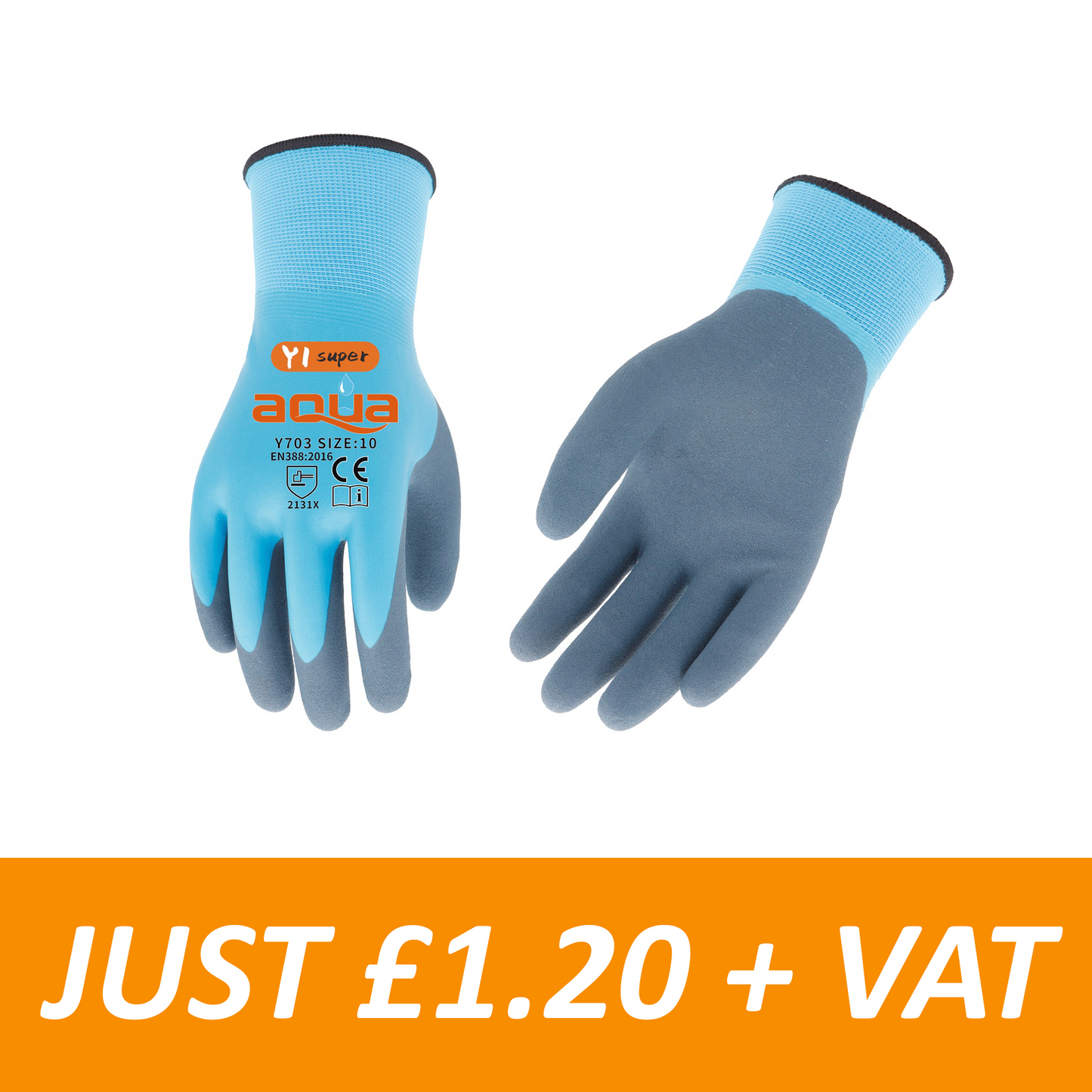 Aqua Waterproof Gloves - Blue