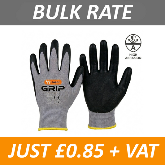 BULK BUY Super Flex Nitrile Grip Gloves