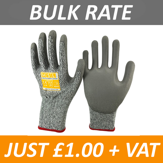 BULK BUY Cut Level 5 Gloves - Grey - 240 Pairs