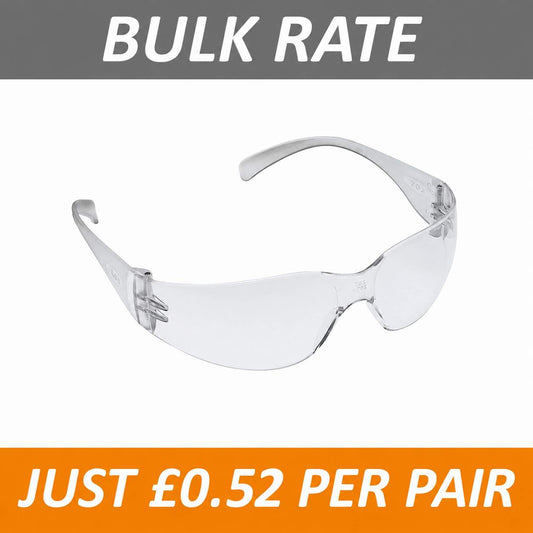 BULK BUY - 300 Pairs Safety Glasses CLEAR