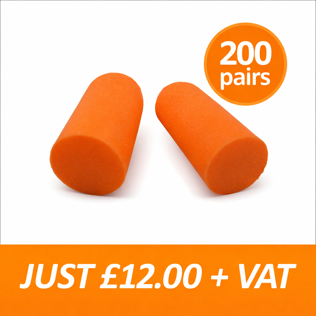 Disposable Orange Foam Ear Plugs - 200 Pairs