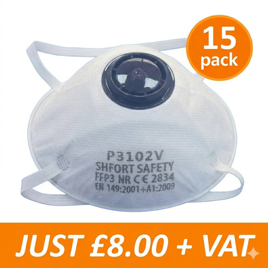 FFP3 Valved Dust Masks 15 pack